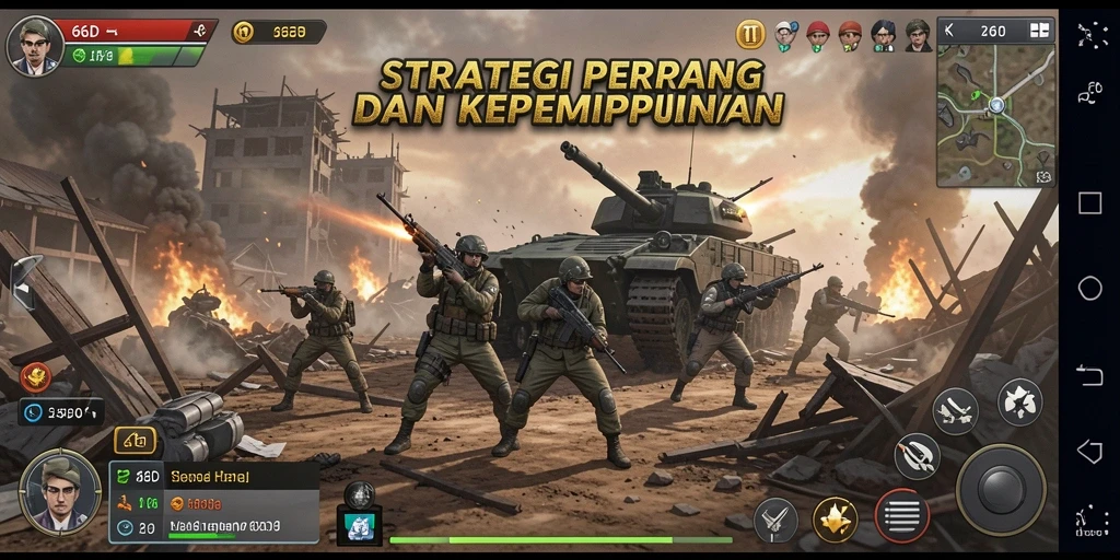 Gameplay dinamis dalam 66D dengan strategi dan aksi seru.