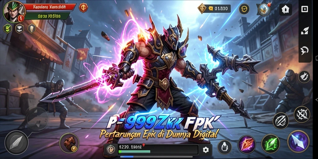 Screenshot gameplay Fighting 999ZK yang seru dan menegangkan.