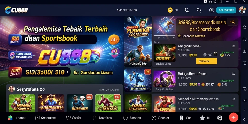 Tampilan gameplay menarik dari CU888 dalam taruhan Sportsbook.
