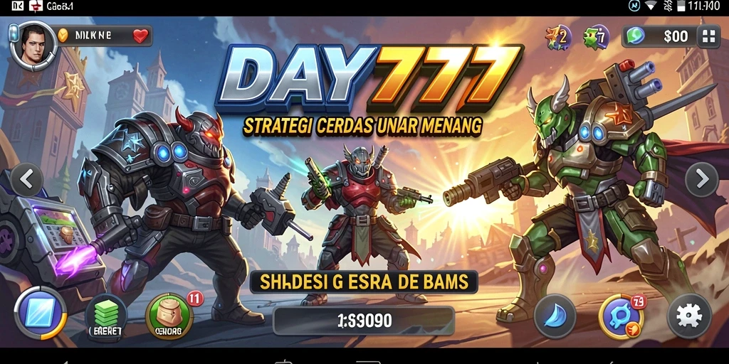 Tampilan gameplay strategis yang mendebarkan dari DAY777.