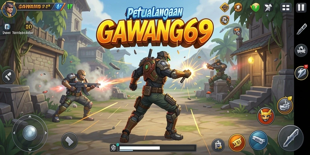 Tampilan gameplay GAWANG69 yang mendebarkan dalam pertarungan aksi.