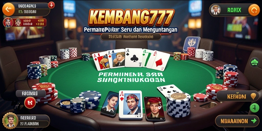 Tampilan menarik saat bermain Poker di KEMBANG777.