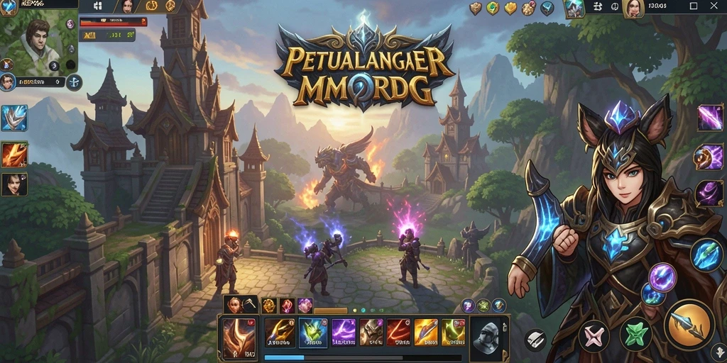 Screenshot utama KEPO66 menampilkan aksi pertempuran seru di dunia fantasy.