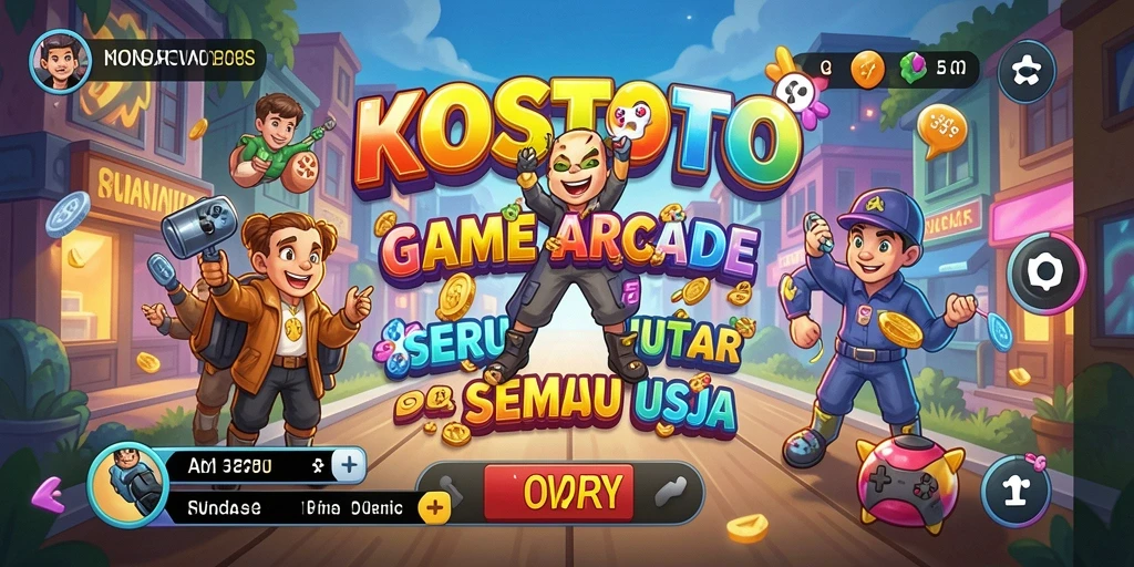 Tampilan gameplay KOSTOTO yang menarik dan penuh warna.