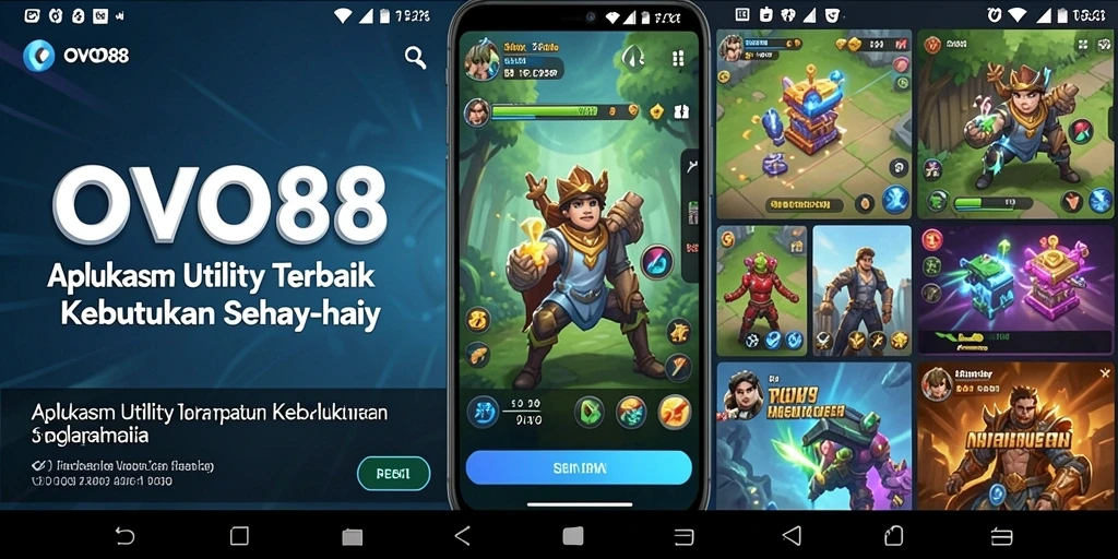 Tampilan aplikasi OVO88 dengan fitur-fitur Utility yang bermanfaat.