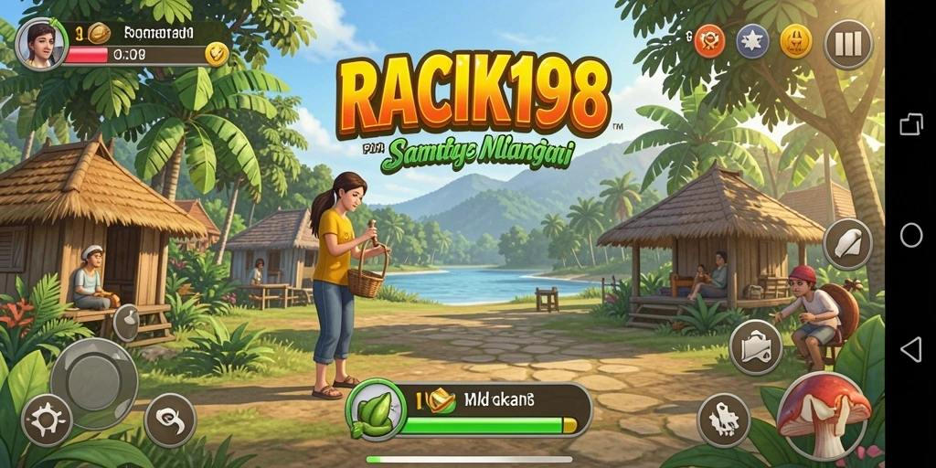 Tampilan gameplay menarik dan penuh warna dari RACIK198.