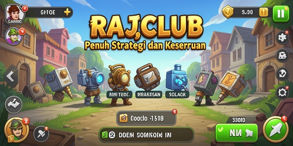 Tangkapan layar gameplay <strong>RAJACLUB</strong> yang menampilkan keseruan membangun kerajaan idle.