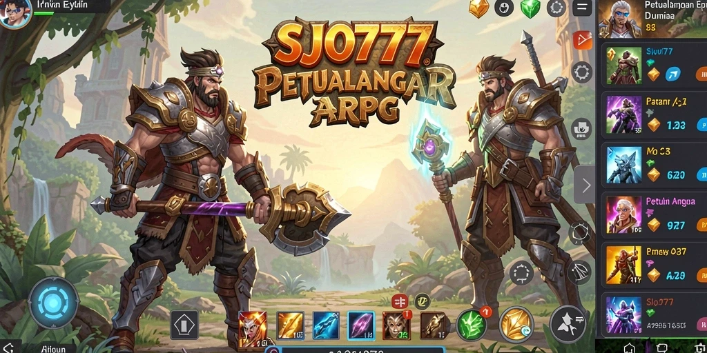 Tampilan grafik epik dalam SJO777 saat pertarungan berlangsung.