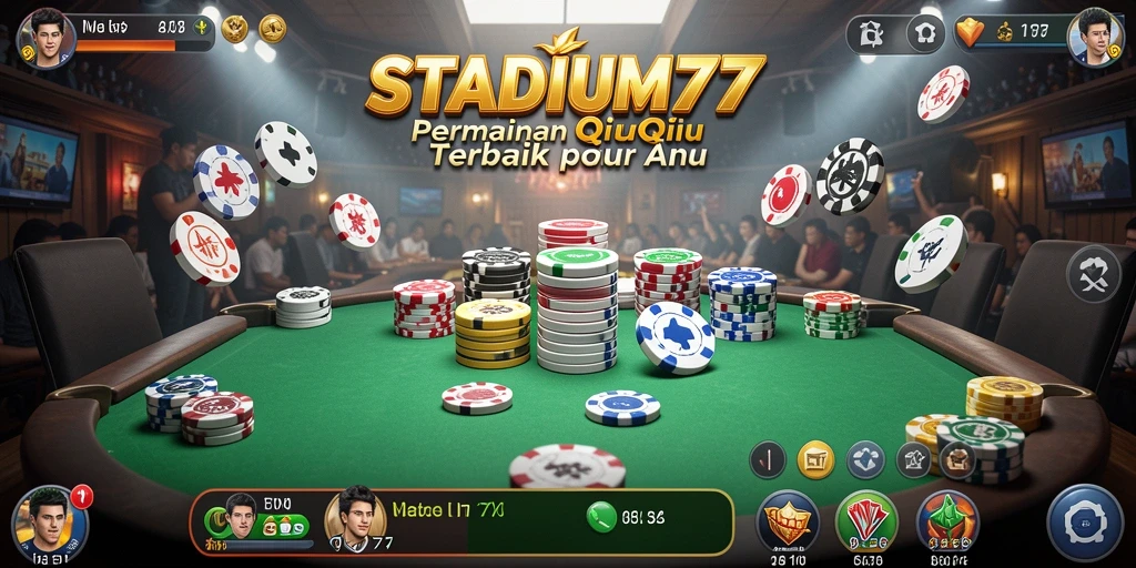 Tampilan menawan dari gameplay QiuQiu di STADIUM77.