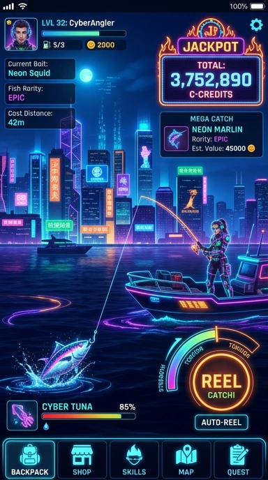 Screenshot antarmuka pengguna aplikasi rpgame yang intuitif.